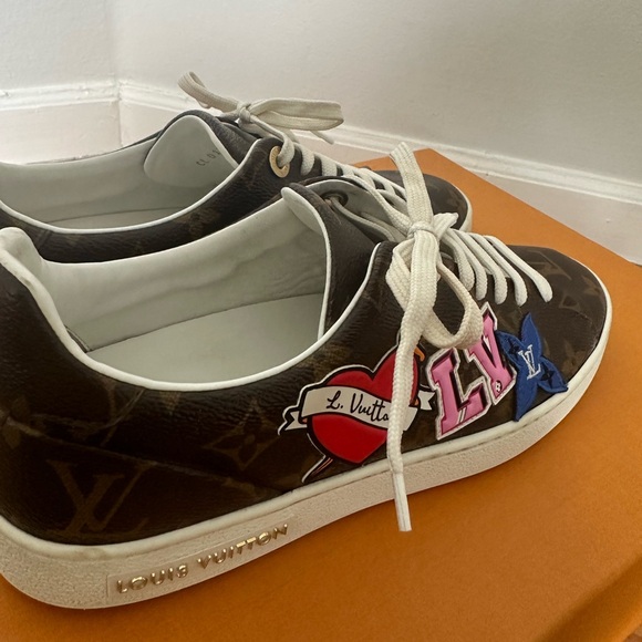 Louis Vuitton Brown Monogram Canvas Frontrow Low Top Sneakers Size 38 - Picture 2 of 10